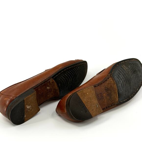 Vintage 80s Bally Italian Brown Leather Ruvera Gold Bit Loafers main image 4